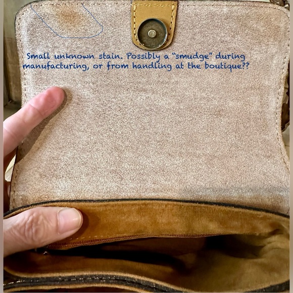 NWT Patricia Nash “Balluri” Medium Crossbody in Biscuit w/ extra shoulder strap. - Picture 15 of 16